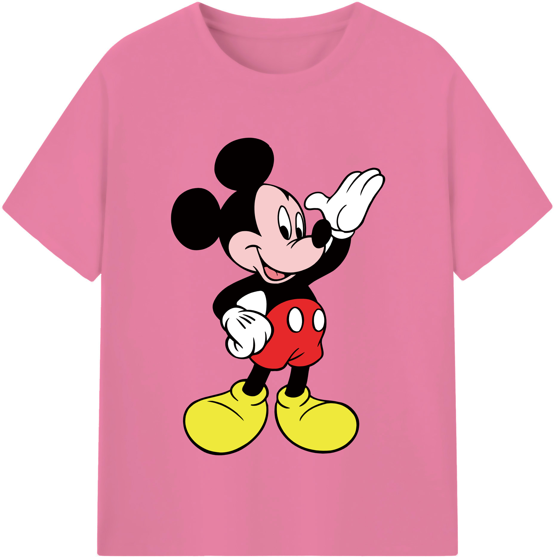 （画像用） ミッキーマウス Mickey Mouse 綿100％半袖Tシャツ（フロントプリント）